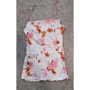 ZARA Women’s Floral Spaghetti Strap Dress Size XL Summer Sundress • EUC